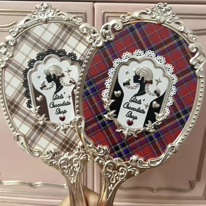 Gương cầm tay Flower Knows - sẵn xanh nhạt mermaid, trân châu