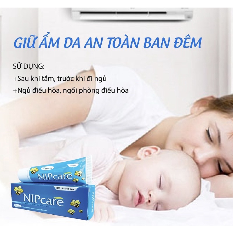 Nipcare Bôi Nứt Đầu Ti, Hăm Tã, Lành Đầu Ti, Dưỡng Môi Mềm Da, An Toàn. 15g