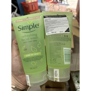 Sữa rửa mặt Simple 150ml