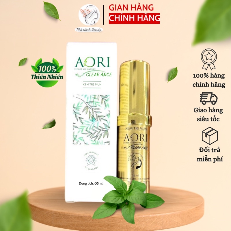 Kem Chấm Mụn AORI (Hỗ Trợ Giảm Mụn Ẩn, Mụn Đầu Đen, Mụn Viêm, Ngừa Thâm, Lỗ Chân Lông Thông Thoáng 5ml)