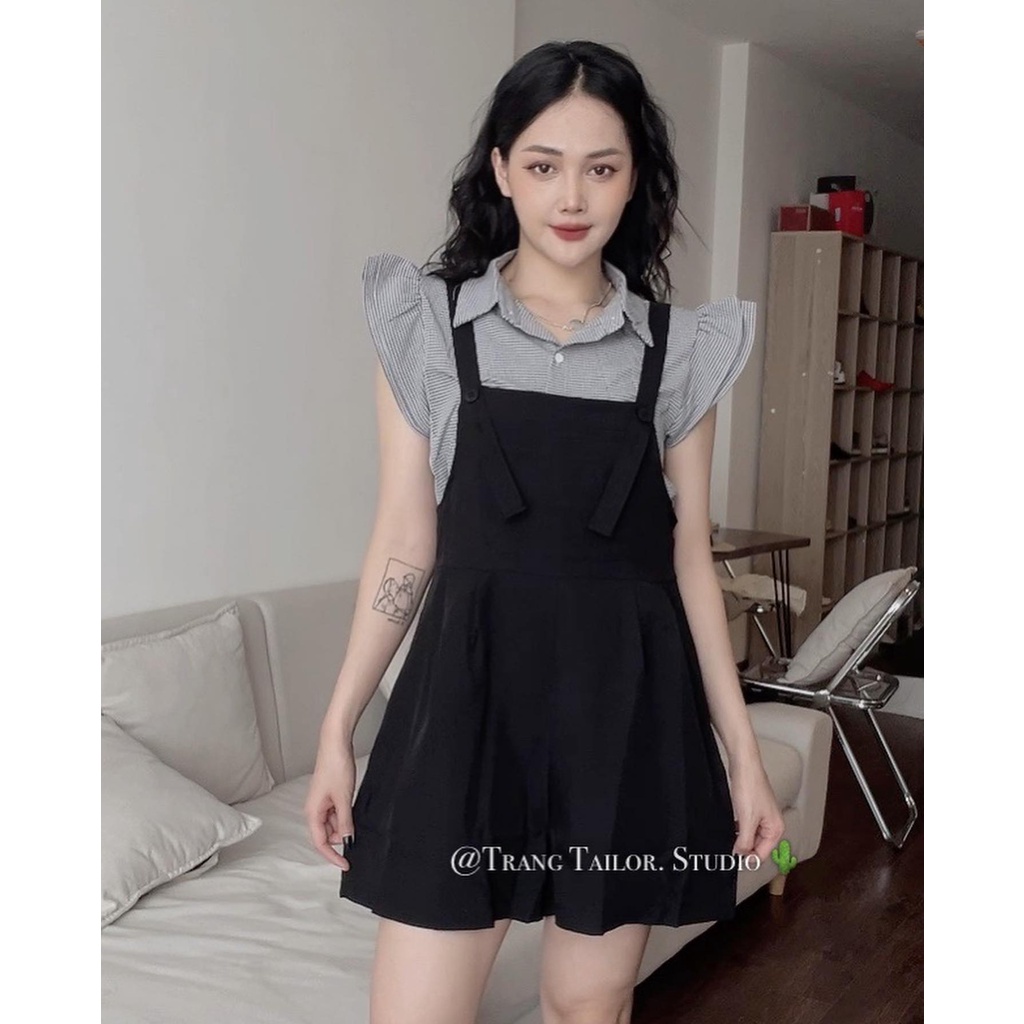 Set yếm quần và sơ mi bèo