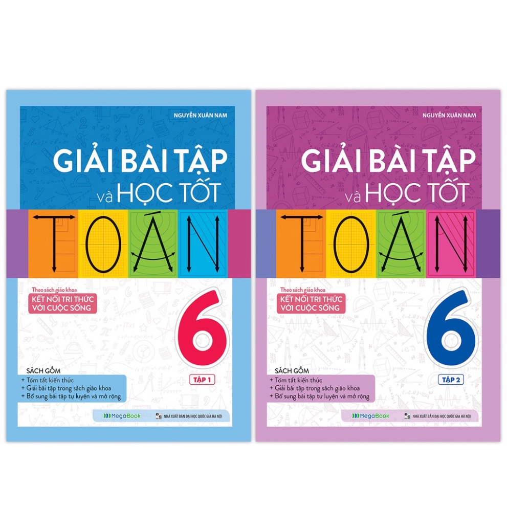 Sách Combo Giải bài tập và học tốt Toán lớp 6 (Theo Sách giáo khoa Kết nối tri thức với cuộc sống) - MG