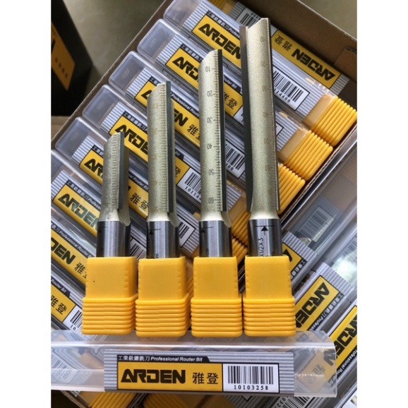 Mũi phay thẳng, lấy nền vàng Adren 12.7mm