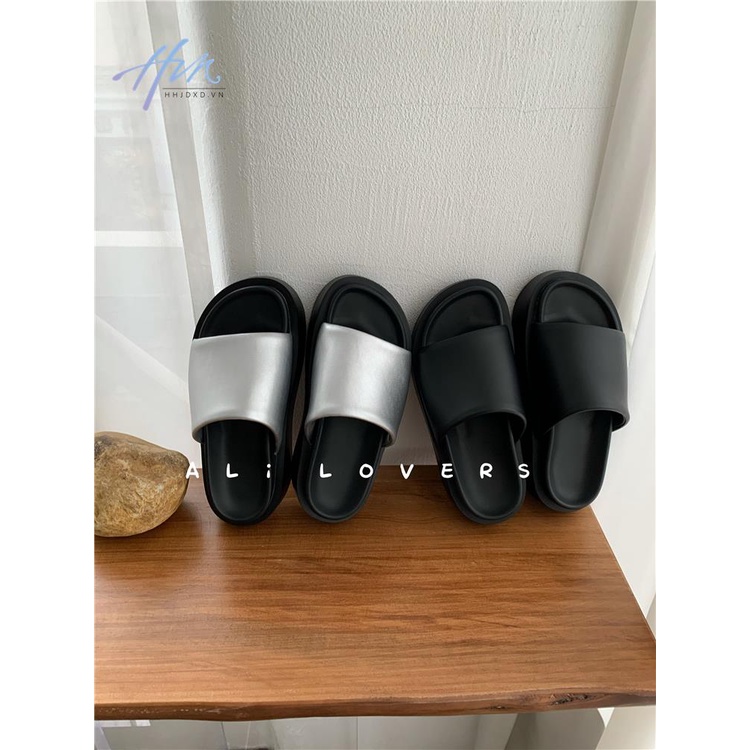 Dép Sandal Đế Bằng Màu Sắc Tươi Sáng Phong Cách Âu Mỹ Thời Trang Cho Nhà Tắm