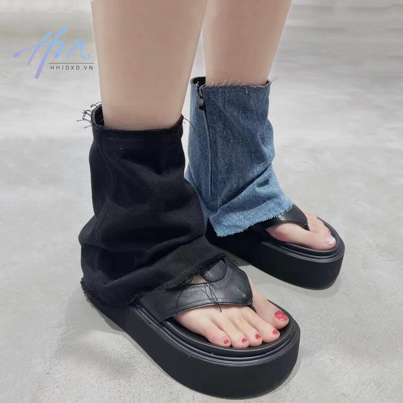 Giày Bốt Đế Dày 6cm Thời Trang Mùa Hè 2023