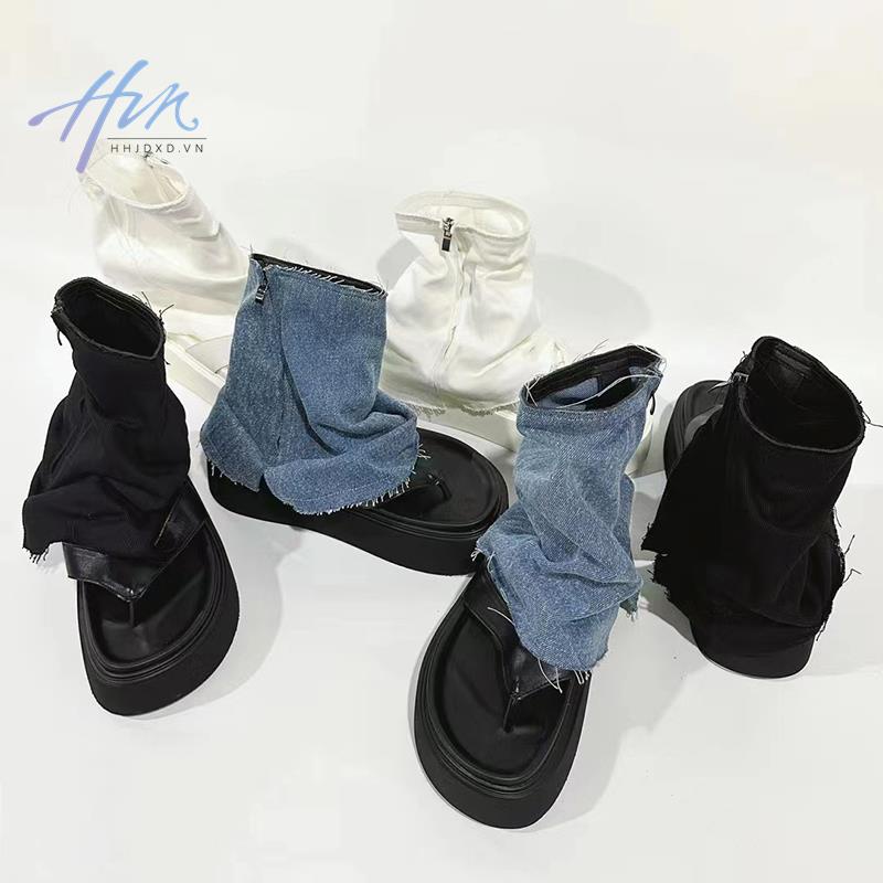 Giày Bốt Đế Dày 6cm Thời Trang Mùa Hè 2023