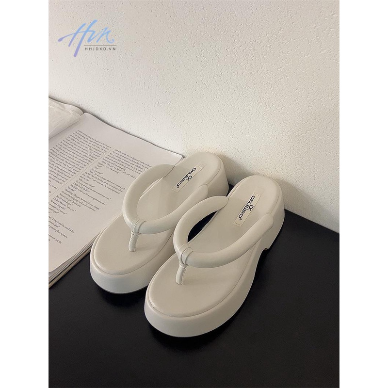 Giày Sandal Đế Dày Hở Ngón Màu Bạc Thời Trang Mùa Hè Hàn Quốc 2023