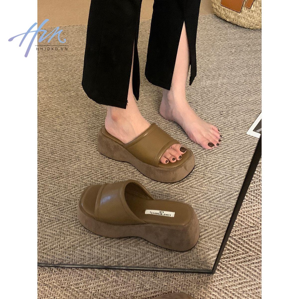 Dép Sandal Đế Dày Tăng Chiều Cao Thời Trang Xuân Hè 2023 Phong Cách Mới Cho Nữ