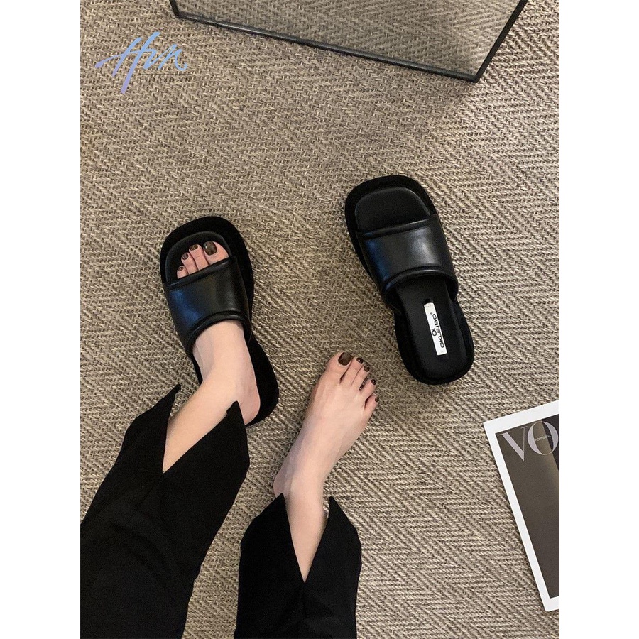 Dép Sandal Đế Dày Tăng Chiều Cao Thời Trang Xuân Hè 2023 Phong Cách Mới Cho Nữ