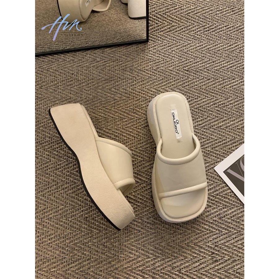 Dép Sandal Đế Dày Tăng Chiều Cao Thời Trang Xuân Hè 2023 Phong Cách Mới Cho Nữ