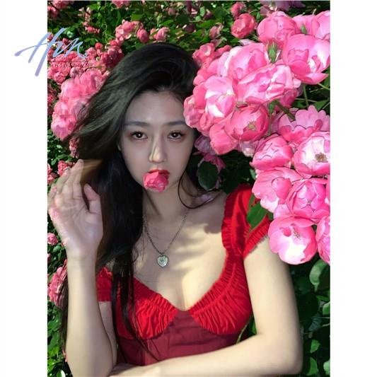 Áo Thun Ngắn Xếp Ly Cổ Chữ V Thời Trang Mùa Hè 2023 Phong Cách Mới Quyến Rũ Cho Nữ