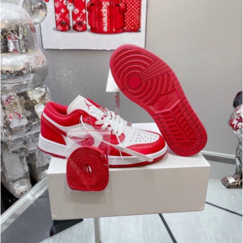 Giày JD Đỏ Cổ Thấp Sneaker, Giày JỎDAN 1 Low Đỏ Trắng Thời Trang Hàng Đẹp Full Box Bill | BigBuy360 - bigbuy360.vn