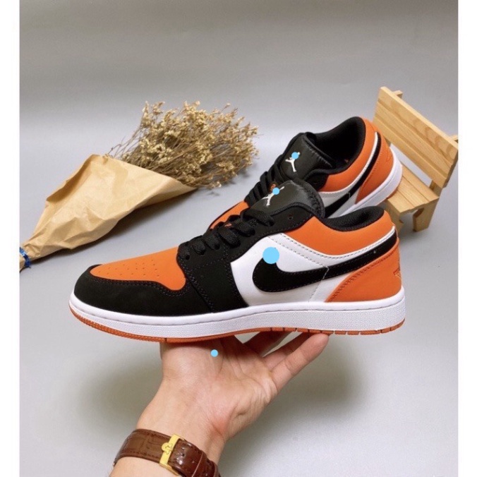 Giày thể thao jd cam đen cổ thấp sneaker nam nữ siêu hot | BigBuy360 - bigbuy360.vn