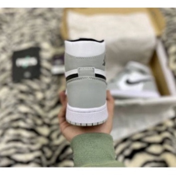 Giày Thể Thao JD Xám Cổ Cao - Giày Jordan Xám Cao Cổ | BigBuy360 - bigbuy360.vn