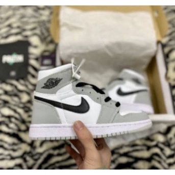 Giày Thể Thao JD Xám Cổ Cao - Giày Jordan Xám Cao Cổ | BigBuy360 - bigbuy360.vn