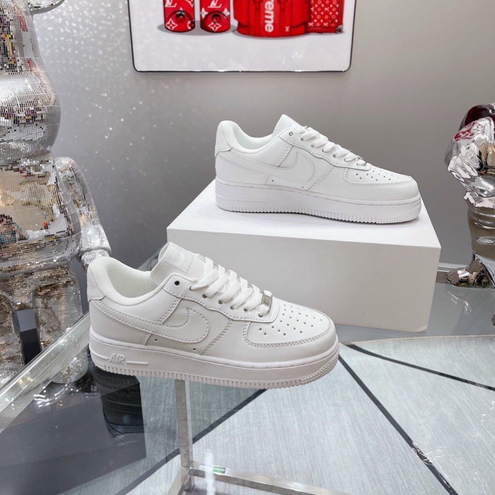 Giày af1 full trắng, thể thao nam nữ giày sneaker air force 1 bản full trắng bản all White đễ phối đồ full box bull hót | BigBuy360 - bigbuy360.vn