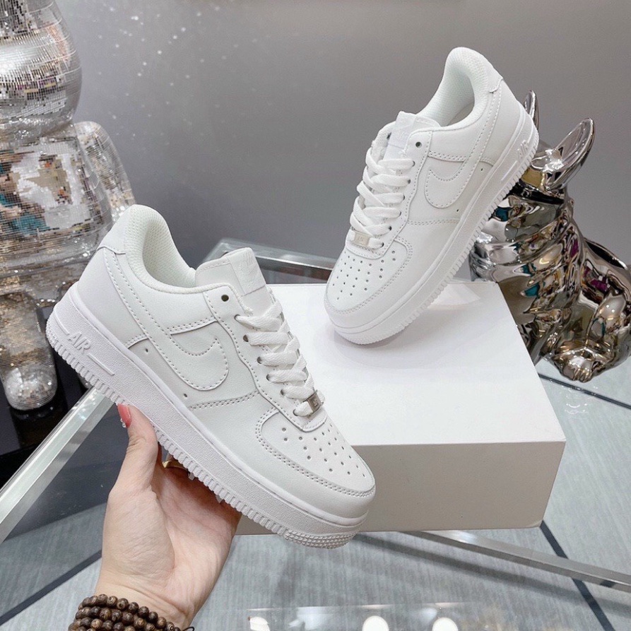 Giày af1 full trắng, thể thao nam nữ giày sneaker air force 1 bản full trắng bản all White đễ phối đồ full box bull hót | BigBuy360 - bigbuy360.vn