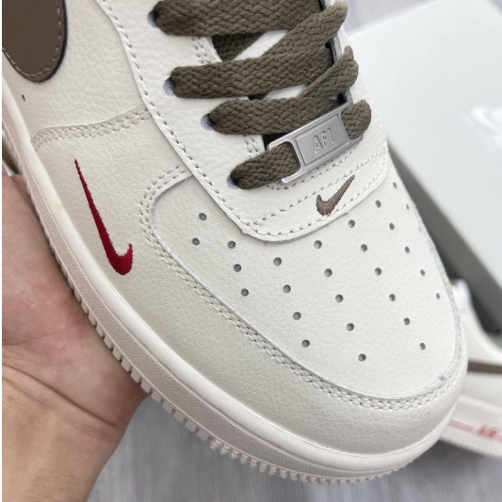 Giày _Nike Air force 1 trắng vệt đen, giày af1 móc nâu chuẩn hàng trung Full Phụ Kiện | BigBuy360 - bigbuy360.vn