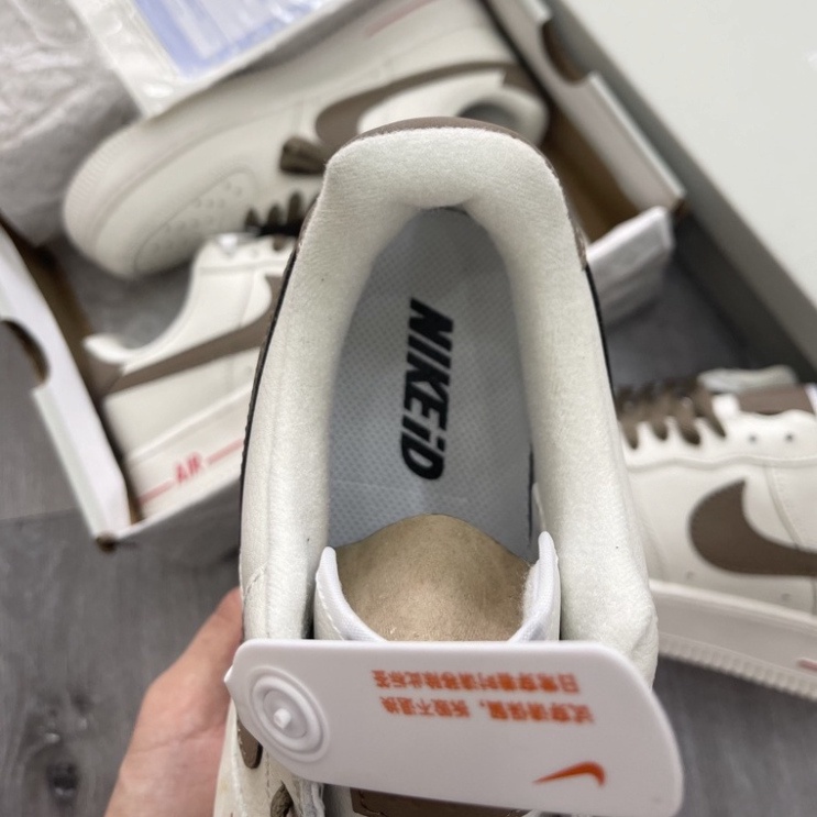 Giày _Nike Air force 1 trắng vệt đen, giày af1 móc nâu chuẩn hàng trung Full Phụ Kiện | BigBuy360 - bigbuy360.vn