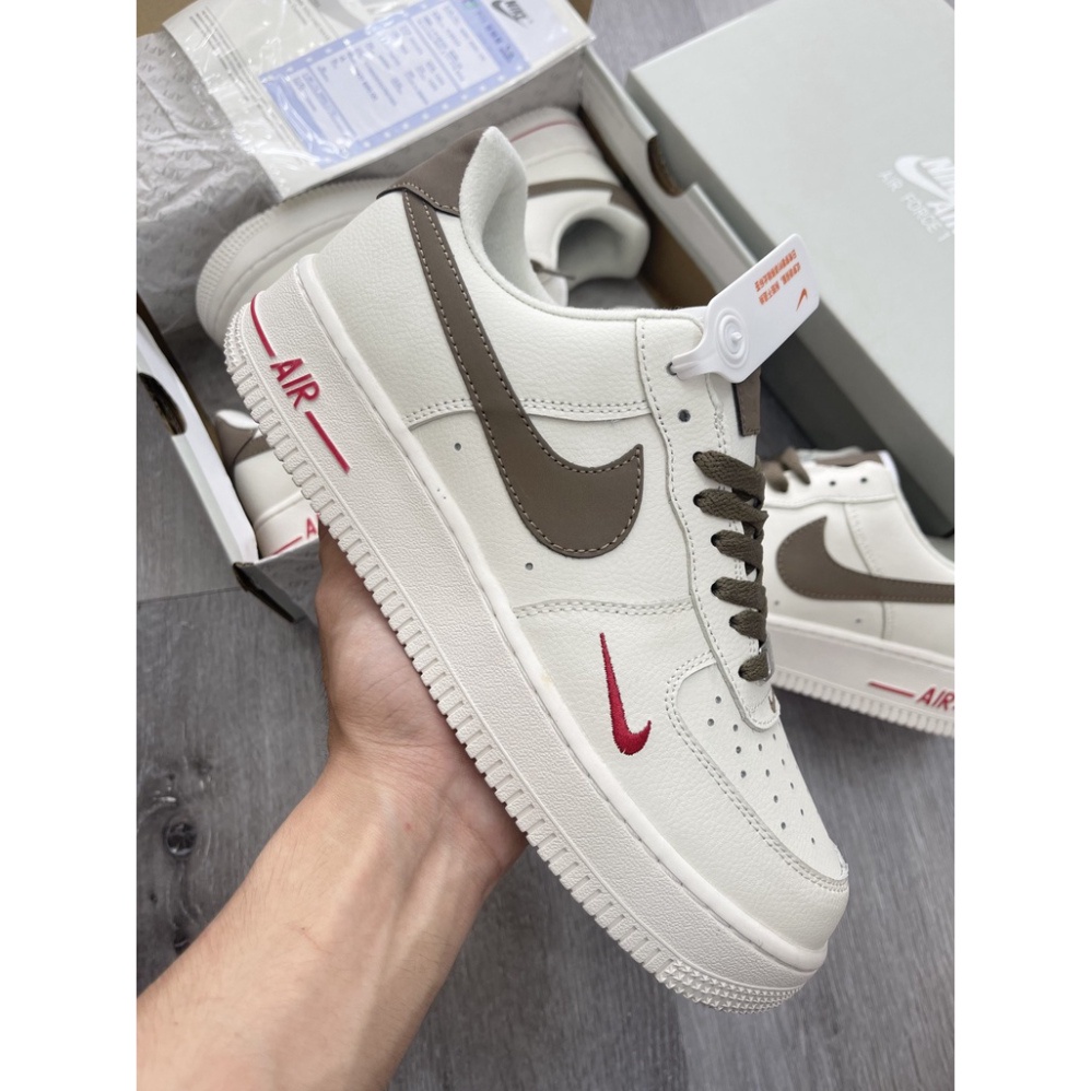 Giày _Nike Air force 1 trắng vệt đen, giày af1 móc nâu chuẩn hàng trung Full Phụ Kiện | BigBuy360 - bigbuy360.vn