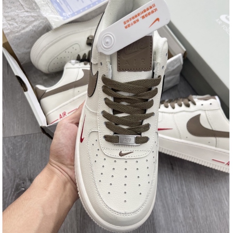 Giày _Nike Air force 1 trắng vệt đen, giày af1 móc nâu chuẩn hàng trung Full Phụ Kiện | BigBuy360 - bigbuy360.vn