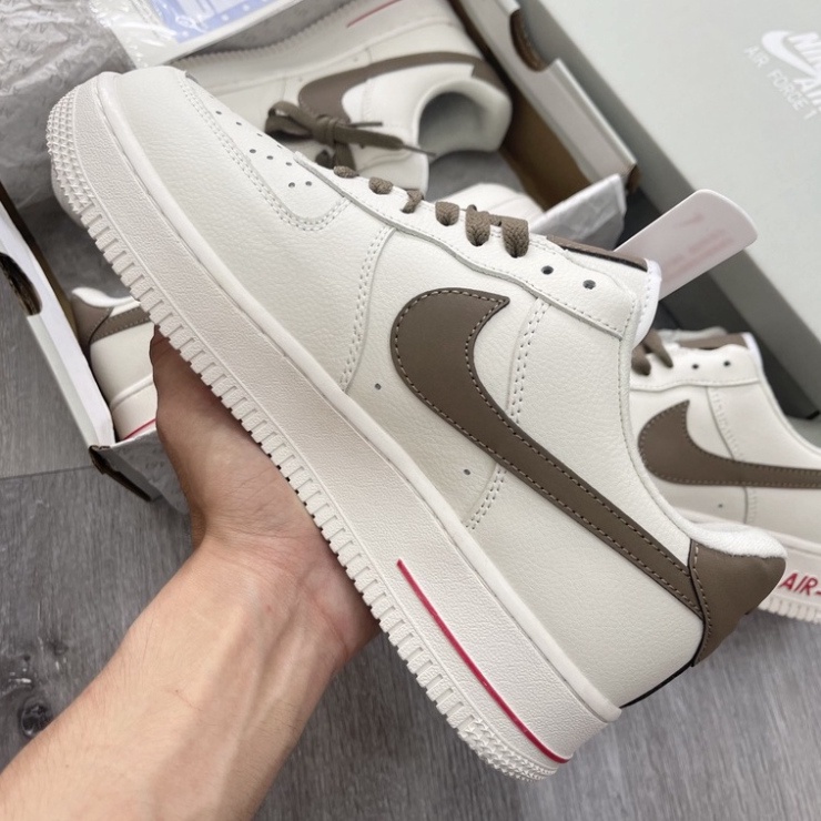 Giày _Nike Air force 1 trắng vệt đen, giày af1 móc nâu chuẩn hàng trung Full Phụ Kiện | BigBuy360 - bigbuy360.vn