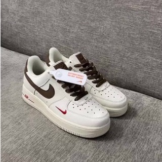 Giày _Nike Air force 1 trắng vệt đen, giày af1 móc nâu chuẩn hàng trung Full Phụ Kiện | BigBuy360 - bigbuy360.vn