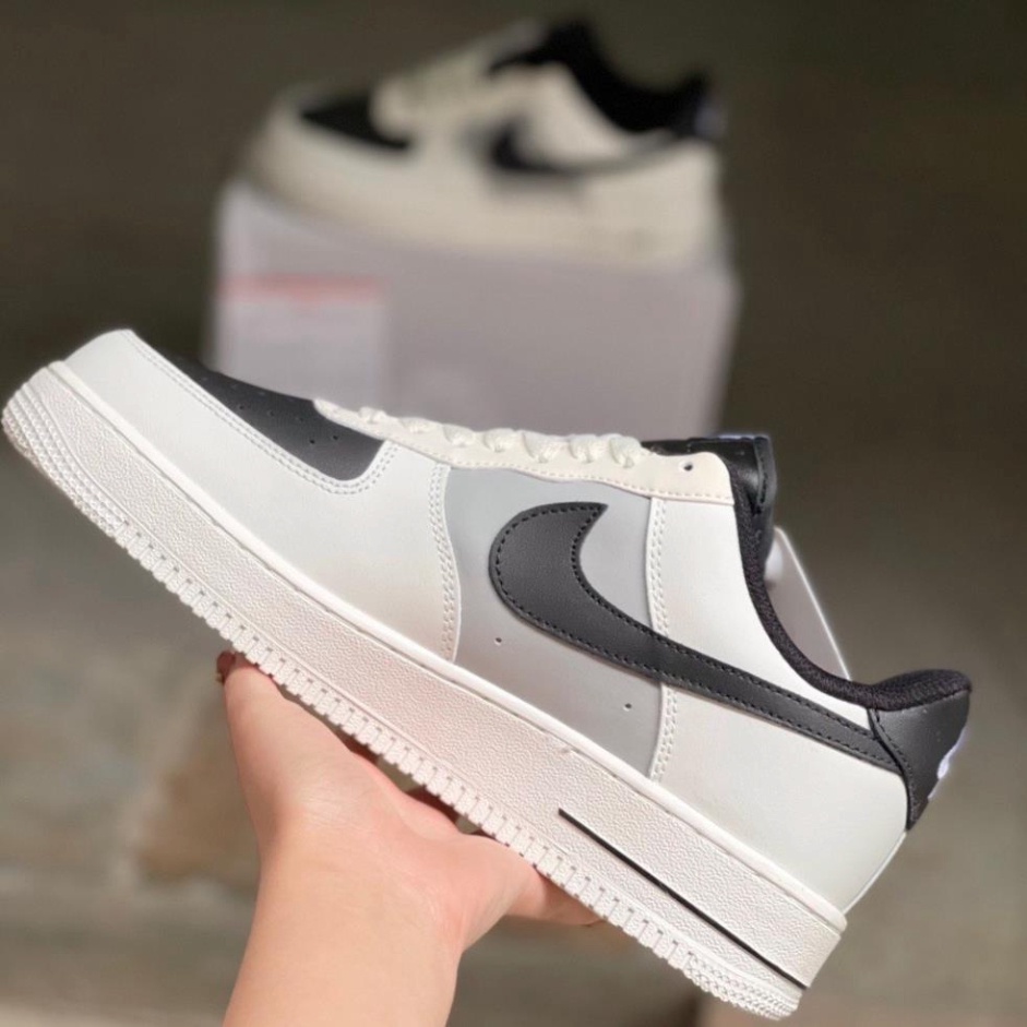 Giày _Nike Air Force 1 mũi đen nam nữ, giày AF1 White Black bản S.Cấp Trung full phụ kiện. | BigBuy360 - bigbuy360.vn