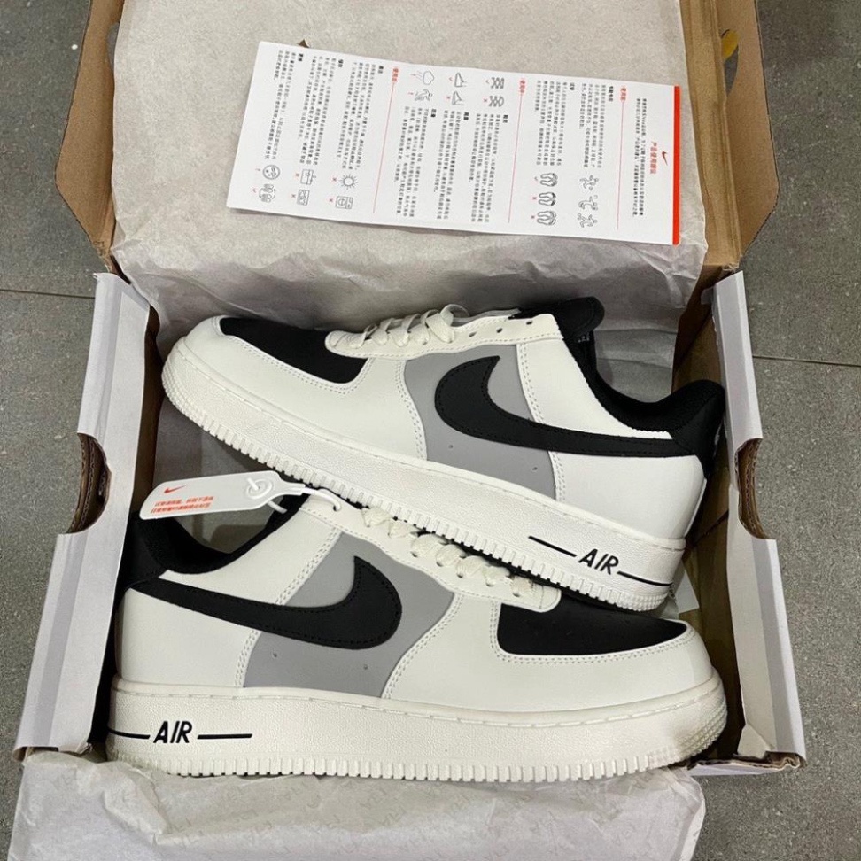 Giày _Nike Air Force 1 mũi đen nam nữ, giày AF1 White Black bản S.Cấp Trung full phụ kiện. | BigBuy360 - bigbuy360.vn