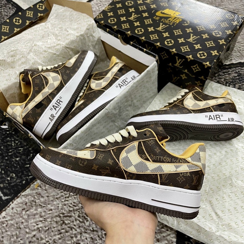 Giày Nike_Air Force 1 Nam Nữ, Giày AF1 LV nâu cao cấp Hàng Đẹp Full Box Đủ Size 36_43 [ảnh thật] nam và nữ | BigBuy360 - bigbuy360.vn