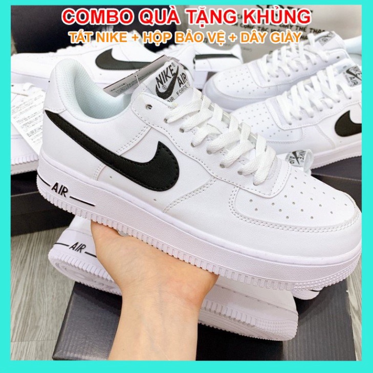 Giày af1 thể thao nam nữ sneaker_nike.airforce1 , Bản vệt đen Trung cao cấp trung ,giày nữ trắng ,Full Box Bill hót 2023