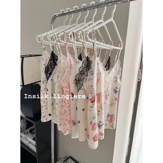 Bộ ngủ 2 dây lụa đùi hàng quảng châu cao cấp- ảnh thật shop chụp ở cuối