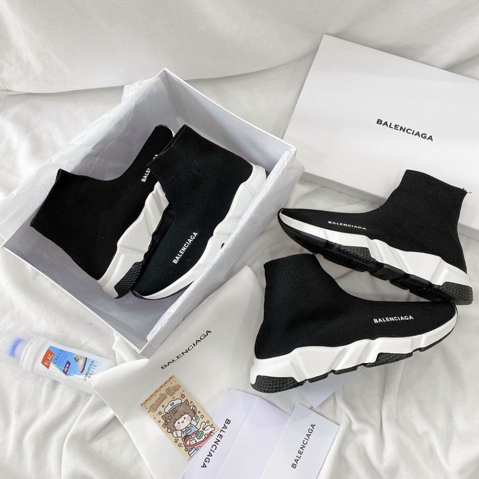 Giày Balenciaga Speed đen cổ chun cao cấp , Giày balen cổ cao nam nữ full bill box Hàng 11 full hộp phụ kiện trắng Trung | BigBuy360 - bigbuy360.vn