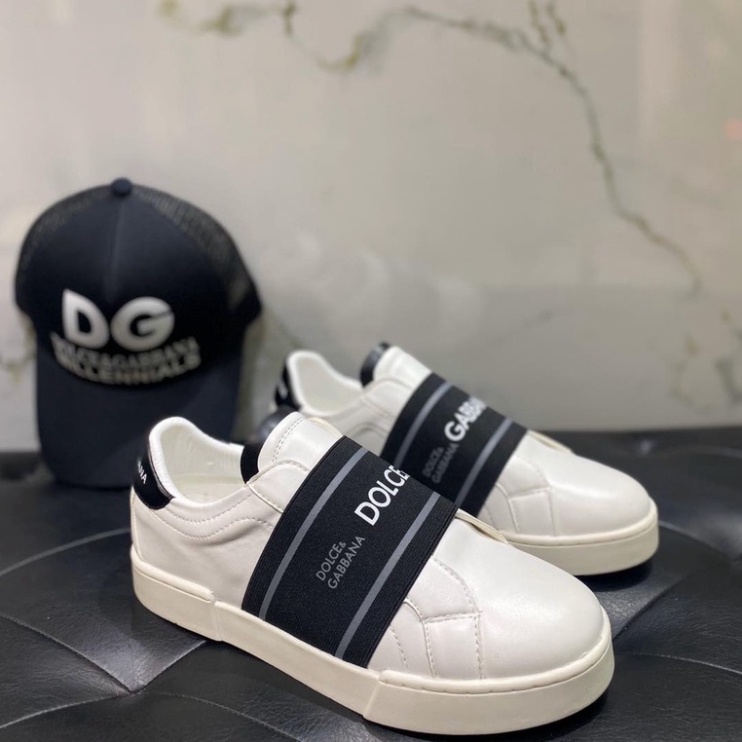 [ Luxury Store ] Giày Slipon Dolce Gabbana sc logo tag vải fullbox