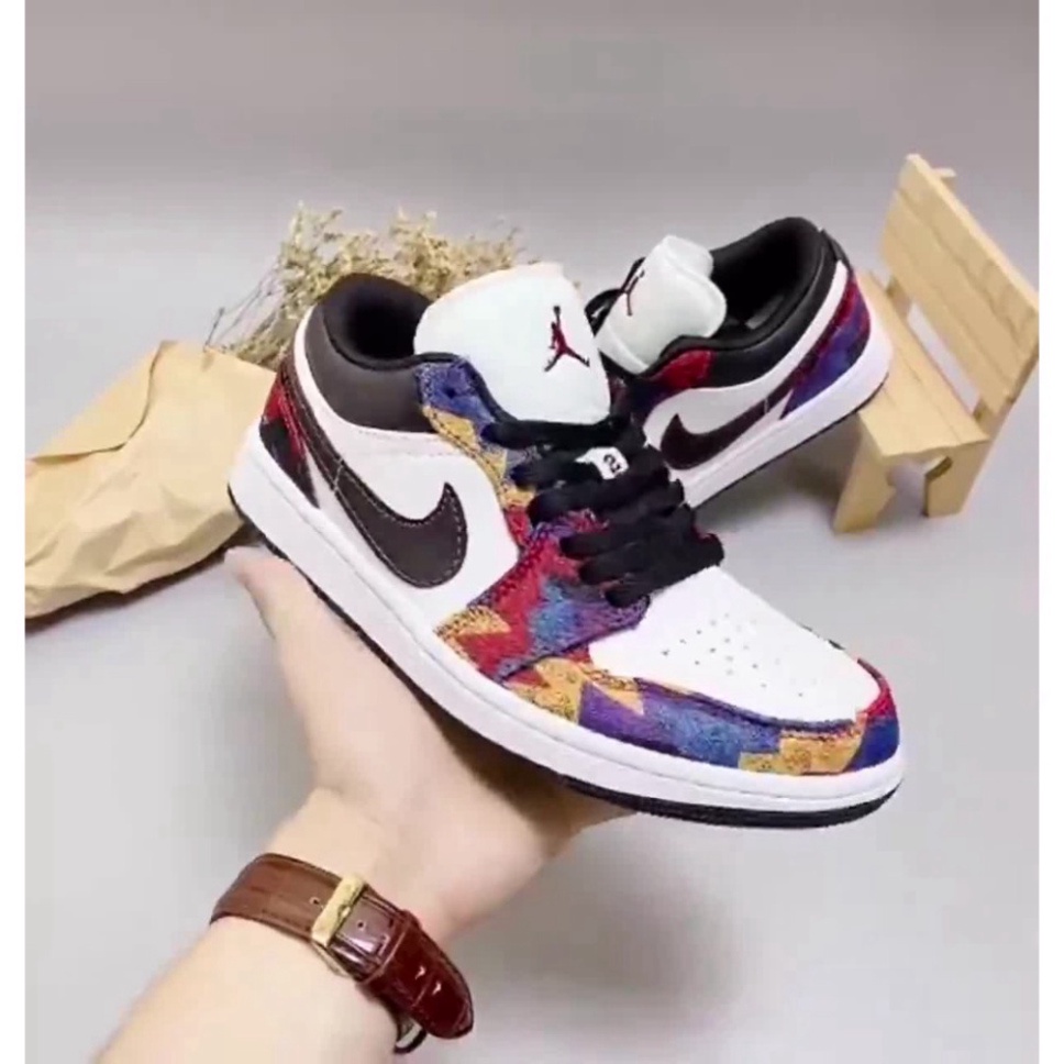 Giày 𝐍𝐢𝐤𝐞 𝗷𝗼𝗿𝗱𝗮𝗻 𝟭 Thổ Cẩm Cổ Thấp- Giày Sneaker Nam Nữ Thể Thao Cổ Thấp Thời Trang Cao Cấp [Full bill +box] | BigBuy360 - bigbuy360.vn