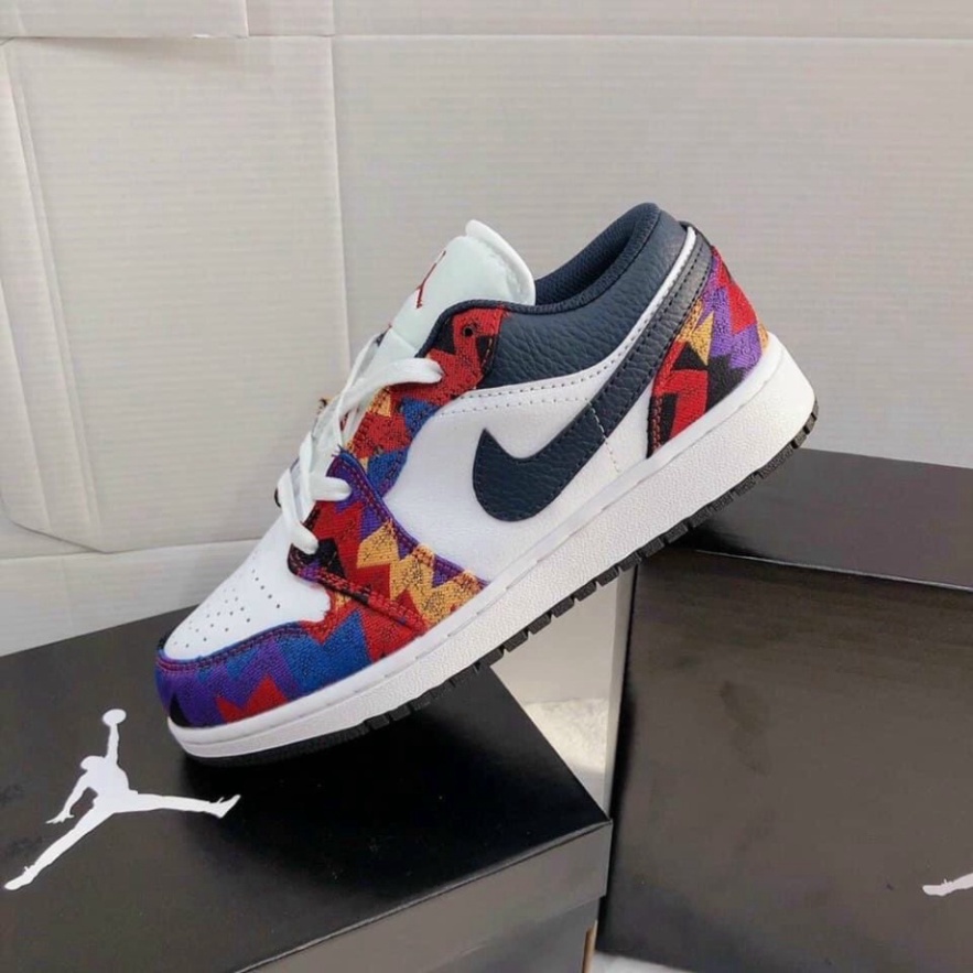 Giày 𝐍𝐢𝐤𝐞 𝗷𝗼𝗿𝗱𝗮𝗻 𝟭 Thổ Cẩm Cổ Thấp- Giày Sneaker Nam Nữ Thể Thao Cổ Thấp Thời Trang Cao Cấp [Full bill +box] | BigBuy360 - bigbuy360.vn