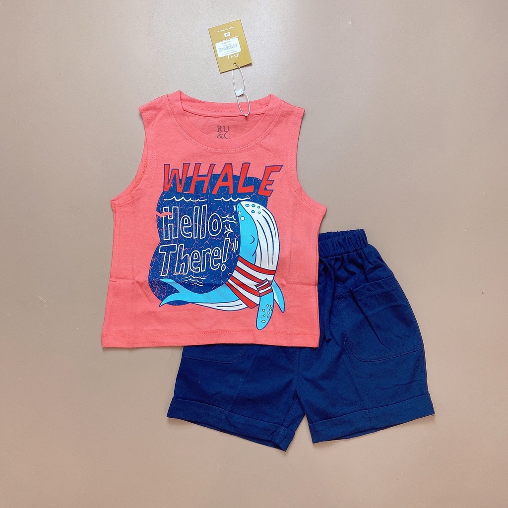 Bộ 3 lỗ cotton Ru & C 8 hình Bé Trai size 2 - 7y