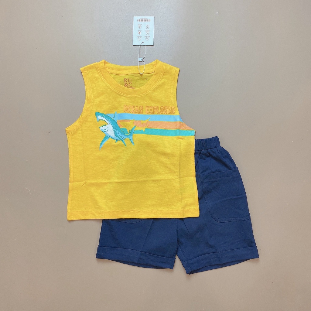 Bộ 3 lỗ cotton Ru & C 8 hình Bé Trai size 2 - 7y