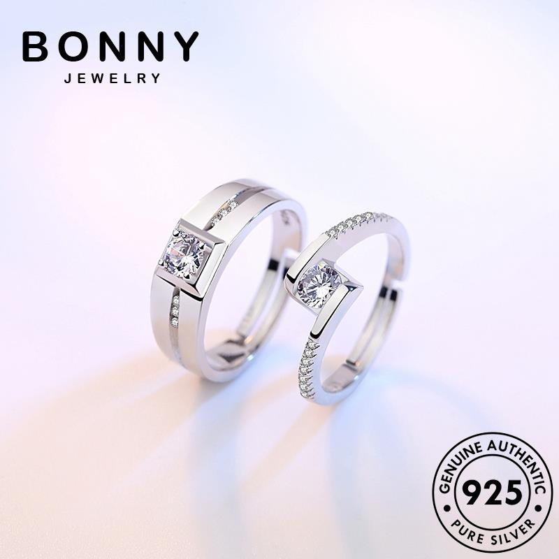 Bonny JEWELLY Moissanite Nguyên Bản Của Cặp Đôi Hàn Quốc Hình Dạng Phiên Bản Bạc 925 Nhẫn Kim Cương Trái Tim R49