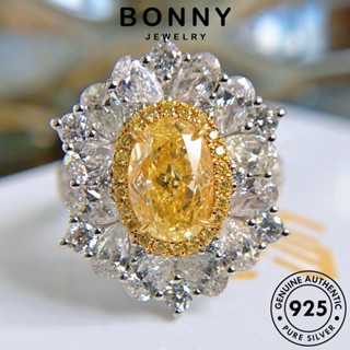 Bonny JEWELRY cam quýt nữ hình bầu dục bạc Trang sức đám cưới nguyên chất hợp pháp 925 Nhẫn cưới cá tính berlock cam kết nhẫn bạc nhẫn nguyên bản R1895