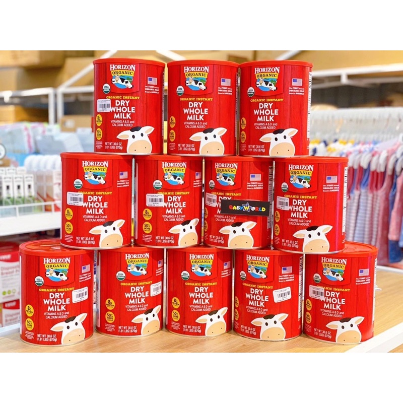 Sữa Tươi Nguyên Kem Dạng Bột Horizon Organic Whole Milk 870gr