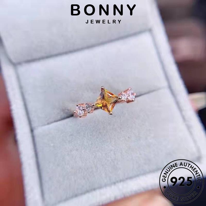 Bony JEWELRY Kim Cương Cưới Ban Đầu JEWELLY Moissanite Vàng Đơn Độc Bạc Nhẫn Cưới Nhẫn Bạc Cam Kết Nữ quadrude Tính Khí 925 Nữ Nhẫn Nguyên Chất R2438