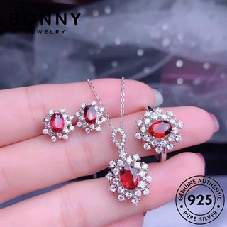 Bonny Jewelry Nữ Ruby Dây Dép Mặt Dây Chuyền Pure Noble Chính Hãng Nữ Bạc 925 Dây Choker Trang Sức Chính Hãng S178