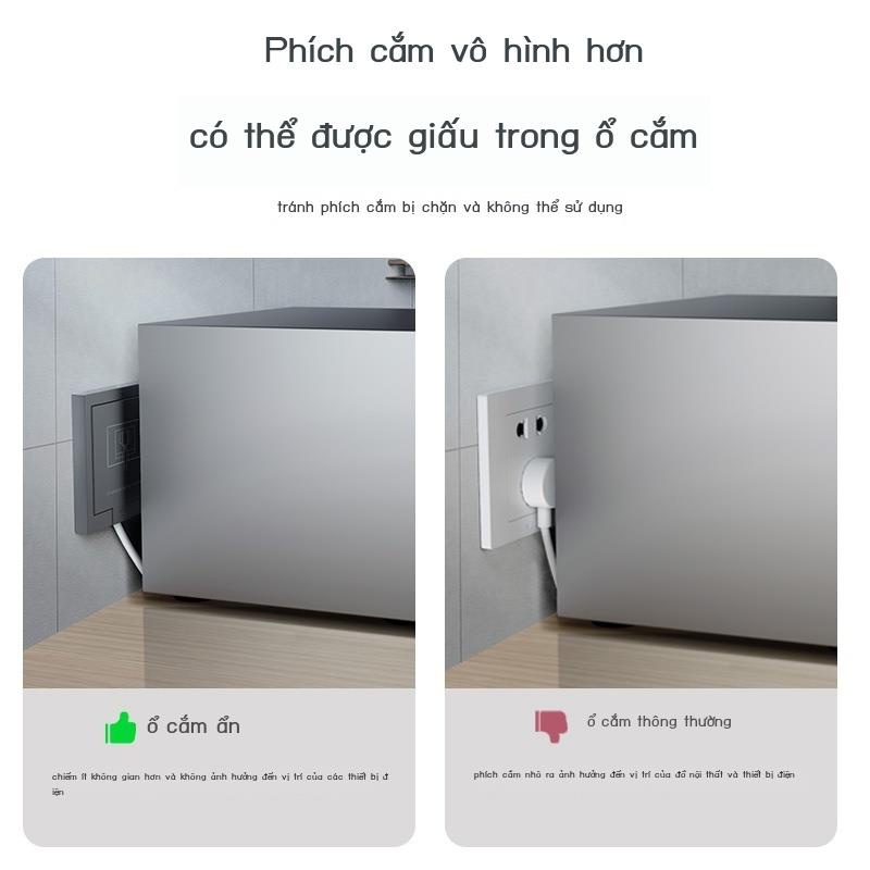 Ổ cắm vô hình nhúng ẩn tường lõm bảng điều khiển lõm năm lỗ 86 loại tủ lạnh đặc biệt