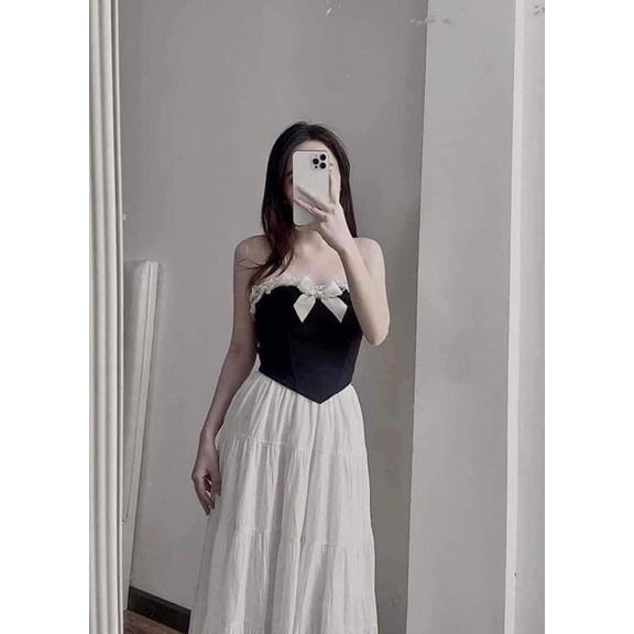 [Hàng order Shein] áo top nơ bèo 6 màu
