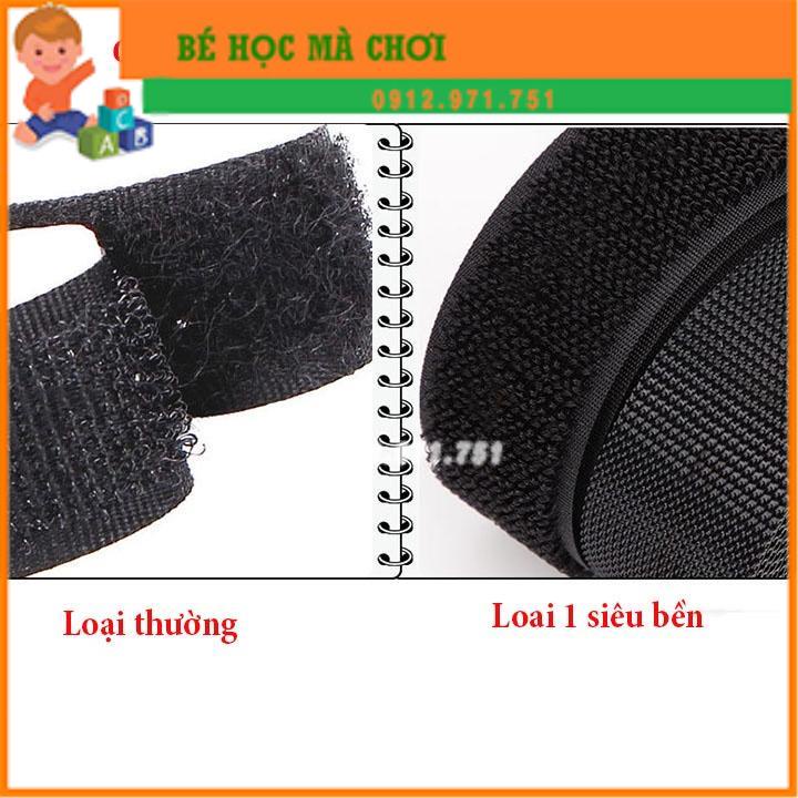 Băng gai dính khóa nhám gai, miếng dán vải 2 mặt dán giày, túi xách, quần áo
