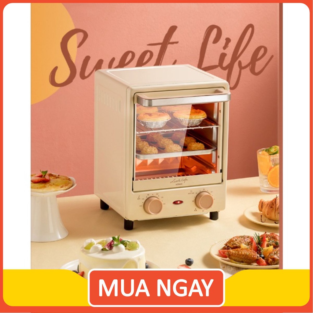 Máy nướng bánh chuyên dụng 2 tầng LittleCofa 800W 220V Clear Label