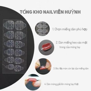 miếng dán móng , keo silicon dán móng nailbox, tờ 12 miếng dán