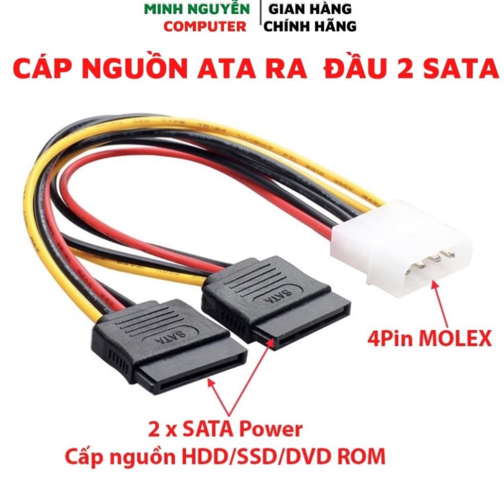 Cáp nguồn ổ cứng ATA sang SATA - Dây nguồn ổ cứng SATA từ 4PIN IDE ra SATA 20Cm