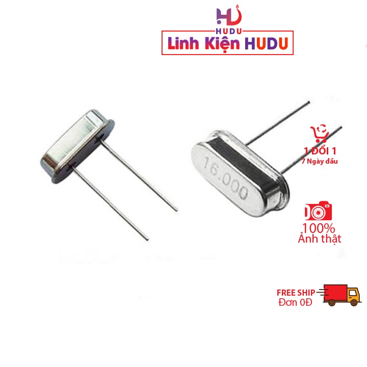 Thạch Anh 16Mhz 49S DIP Thạch Anh dao động tần số 16Mhz 16.000mhz Chân Cắm